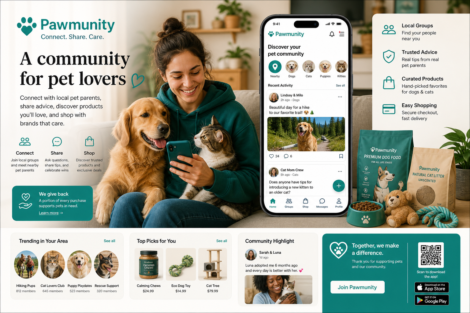 Pet community using PetHub to recommend trusted products